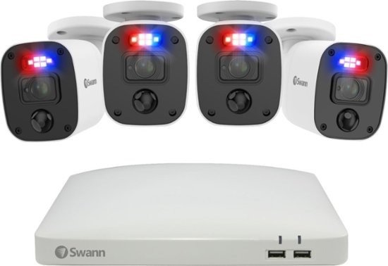 Swann Enforcer 8-Channel, 4-Camera Indoor/Outdoor Wired 1080p 1TB DVR Home Security Camera System