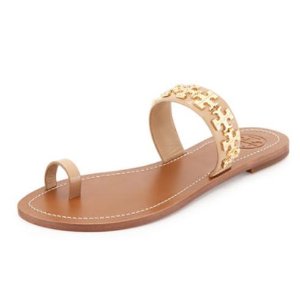 Tory Burch Patent Leather Val Flats Sandal