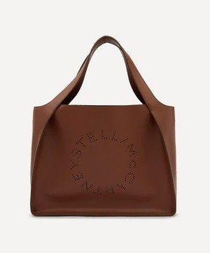 Stella Logo Faux Leather Tote Bag