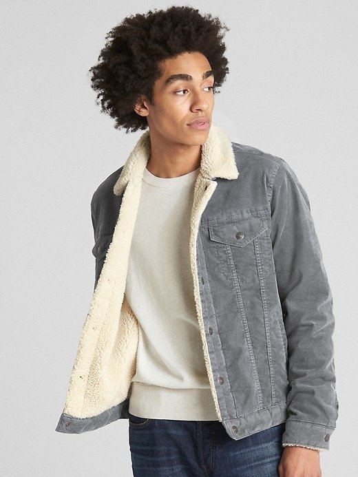 Sherpa-Lined Icon Cord Jacket
