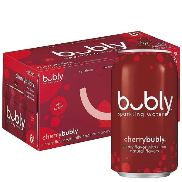 bubly Cherry Sparkling Water - 8pk/12 fl oz Cans