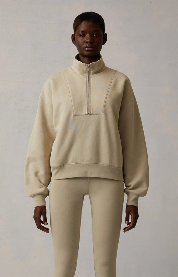 Women's Wheat Half-Zip Sweatshirt | PacSun