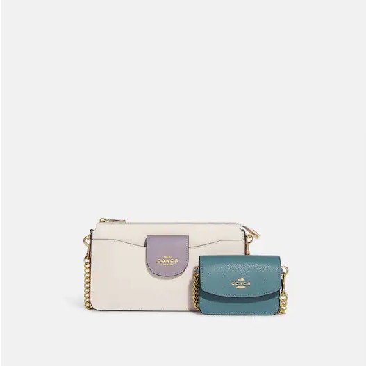 Poppy Crossbody With Card Case In Colorblock