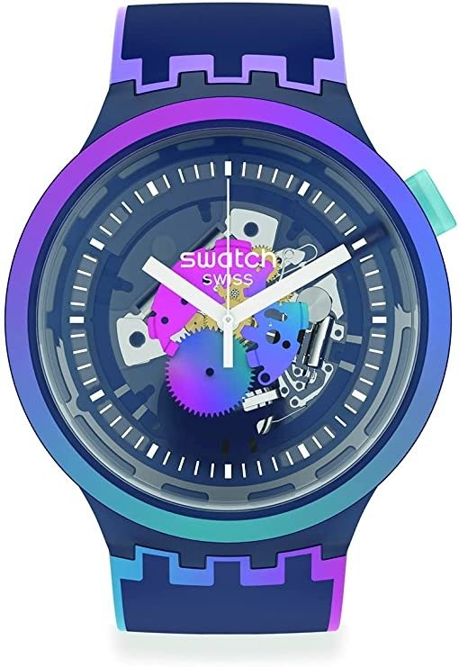Big Bold Standard Quartz Silicone Strap, Blue, 16 Casual Watch (Model: SO27N112)
