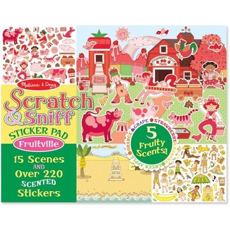 Scratch and Sniff Sticker Pad: Fruitville - 220+ Fruit-Scented Stickers