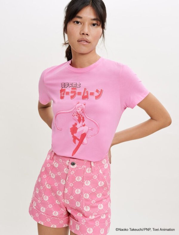 222TREDTOWER Pink cotton T-shirt