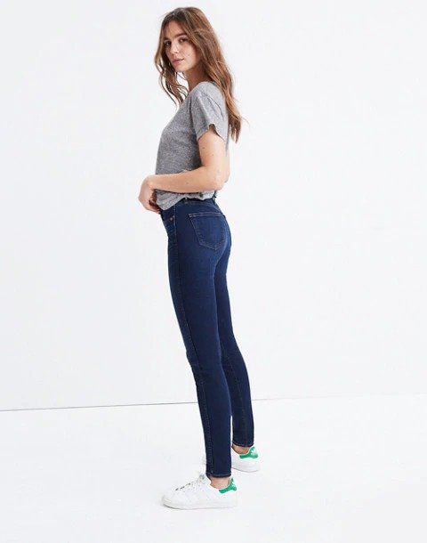 10" High-Rise Skinny Jeans in Hayes Wash