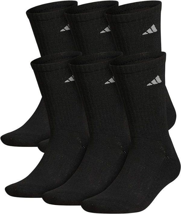 adidas 黑色运动袜 6双装