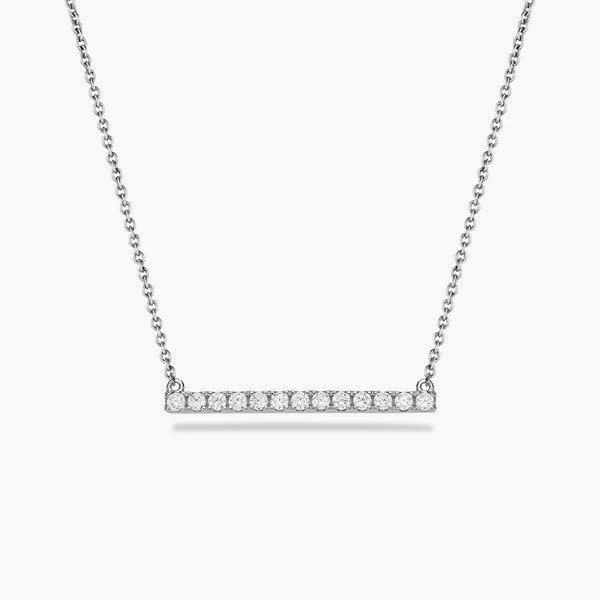 Diamante Bar Pendant Necklace