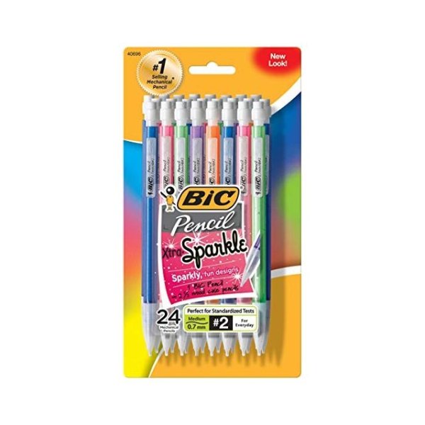 Xtra-Sparkle Mechanical Pencil, Medium Point (0.7 mm), 24-Count @ Amazon.com