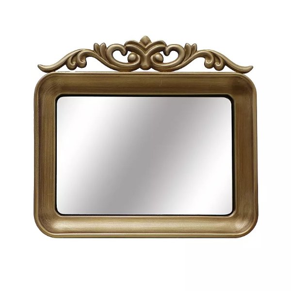 Ornate Metal Frame Mirror Table Decor