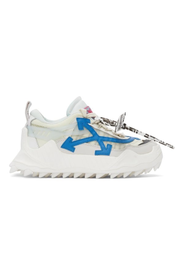 White & Blue Odsy-2000 Sneakers