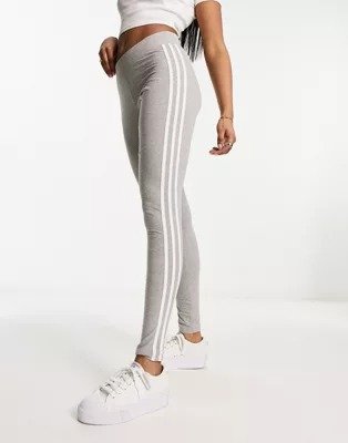 3 striped leggings in gray