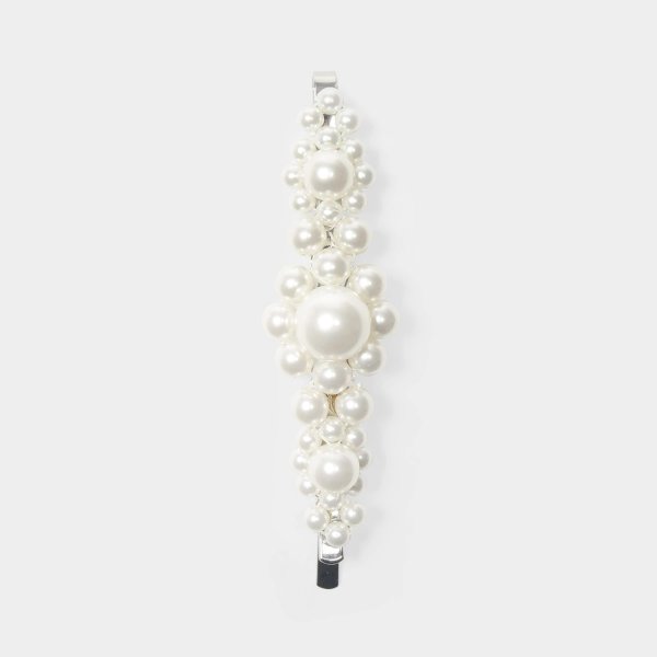 Large Flower Hair Clip In Pearl