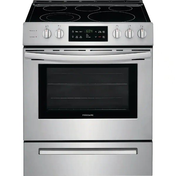 30 in. 5.0 cu. ft. Single Oven Electric Range with Self-Cleaning Oven in Stainless Steel