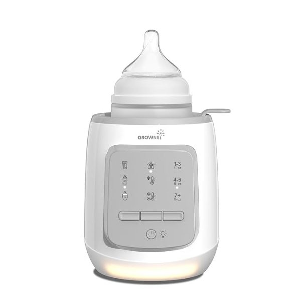 Bottle Warmer, 9-in-1 Water Bath Nutri Baby Bottle Warmer, Fast & Easy Milk Warmer for Breastmilk& Formula, Auto Timer, Defrost, Steri-lize, Warms Baby Milk to Body Temp and Maintain Nutrients