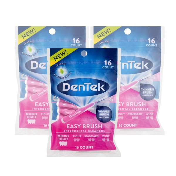 DenTek 牙齿清洁刷16支 3包