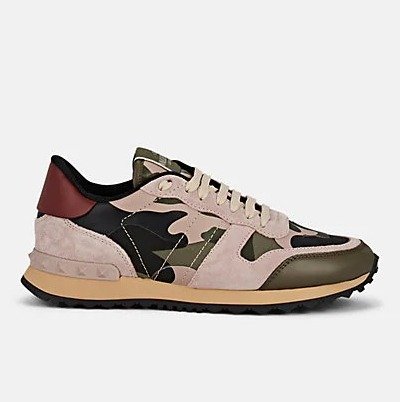 Women's Rockrunner Mixed-Material Camouflage Sneakers