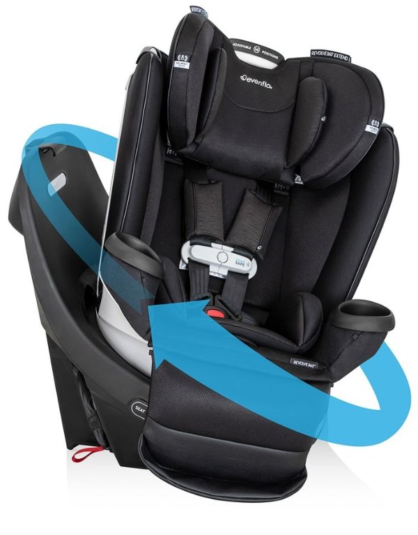 SensorSafe Revolve360 Extend Rotational All-In-One Convertible Car Seat - Onyx Black