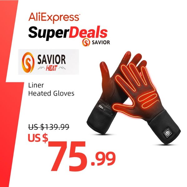 Savior Heat Electric Liner Heated Gloves