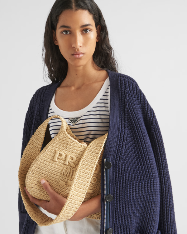 Natural Crochet Tote Bag | PRADA