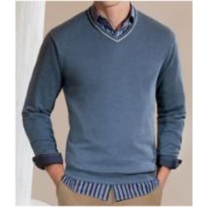 Jos. A. Bank Men's Joseph Cotton Cashmere V-Neck Sweater 