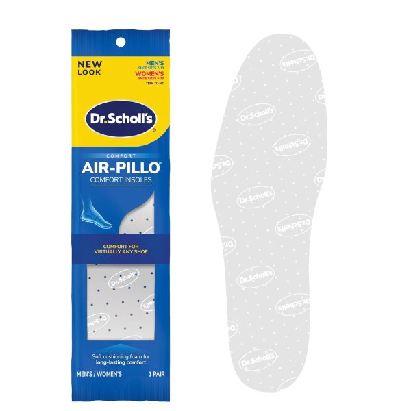 AIR-PILLO Insoles // Ultra-Soft Cushioning and Lasting Comfort with Two Layers of Foam that Fit in Any Shoe - 1 Pair