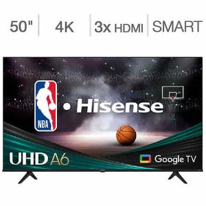 史低价：Hisense 50" A65H 4K HDR Google TV 智能电视 2022款