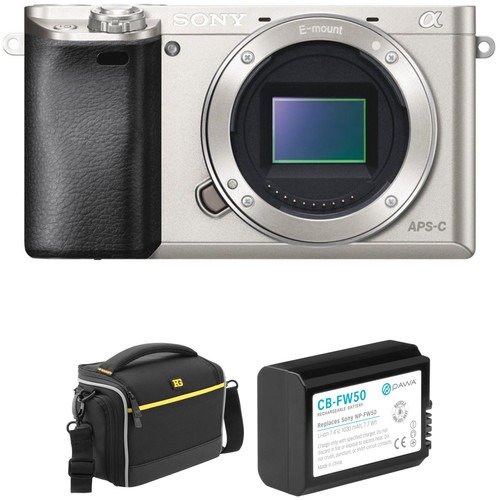 Alpha a6000 Mirrorless Digital Camera Body with Accessory Kit (Silver)