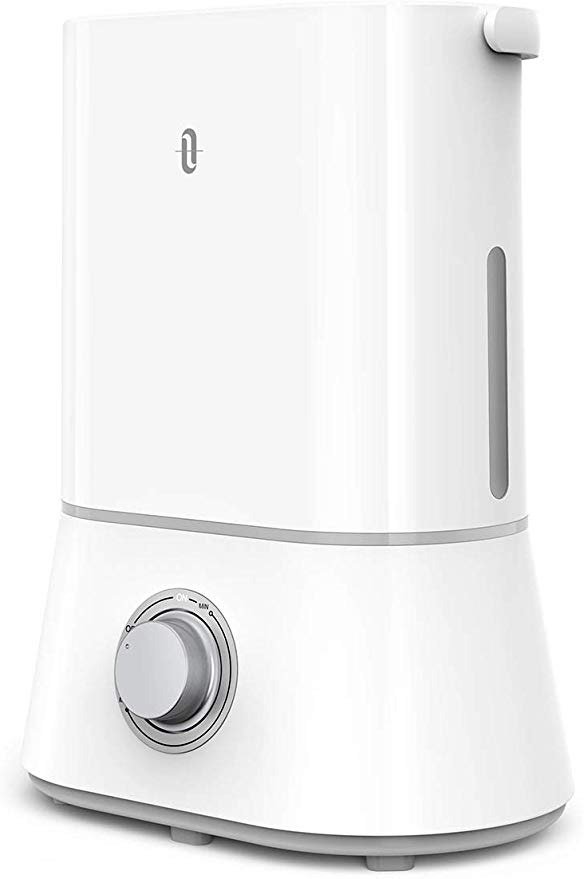 TaoTronics 26dB Quiet Humidifiers for Bedroom, 4L Ultrasonic Cool Mist Humidifier, 12-50 Hours, Easy to Clean, Nano-Coating, 360° Nozzle, Auto Shut-Off [Upgraded](White)