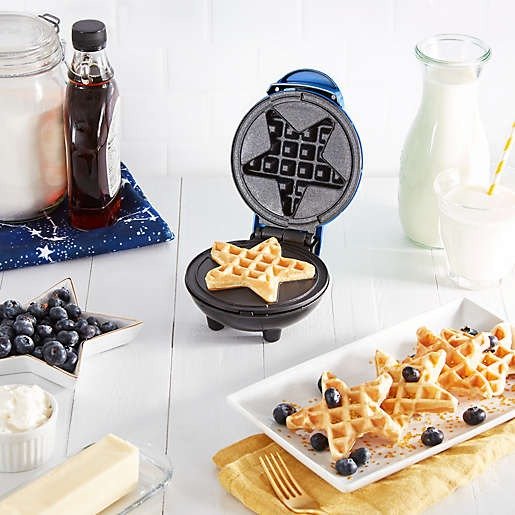 Dash® Star Mini Waffle Maker in Navy Blue | Bed Bath & Beyond
