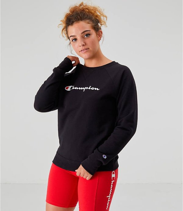 Women's Champion Powerblend Script Logo Crew Sweatshirt
