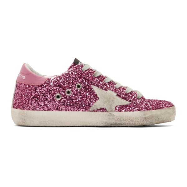 - Pink Glitter Superstar Sneakers