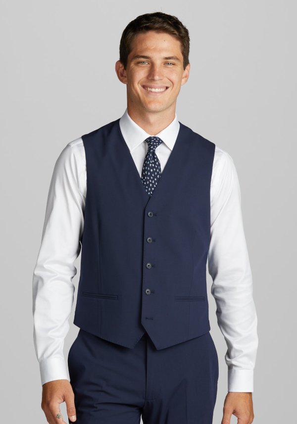 1905 Navy Collection Tailored Fit Suit Separates Vest CLEARANCE #3WAX