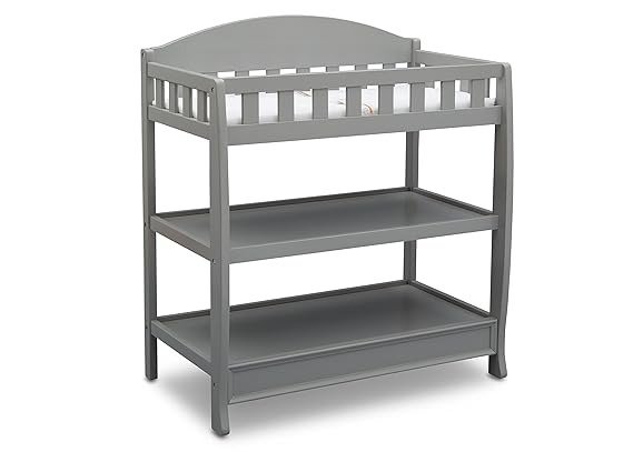 Infant Changing Table with Pad, Grey