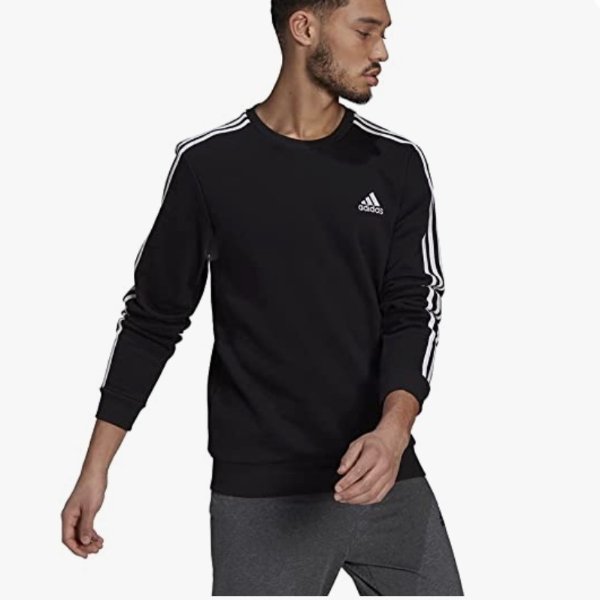 Men's Essentials Fleece 3-Stripes Sweatshirt