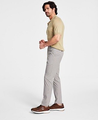 Men's Modern-Fit TH Flex Stretch Plaid Dress Pants