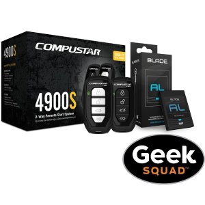 Compustar - 4900S 2-Way Remote Start System, Tilt Switch & Geek Squad® Installation
