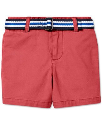 Baby Boys Belted Stretch Chino Shorts