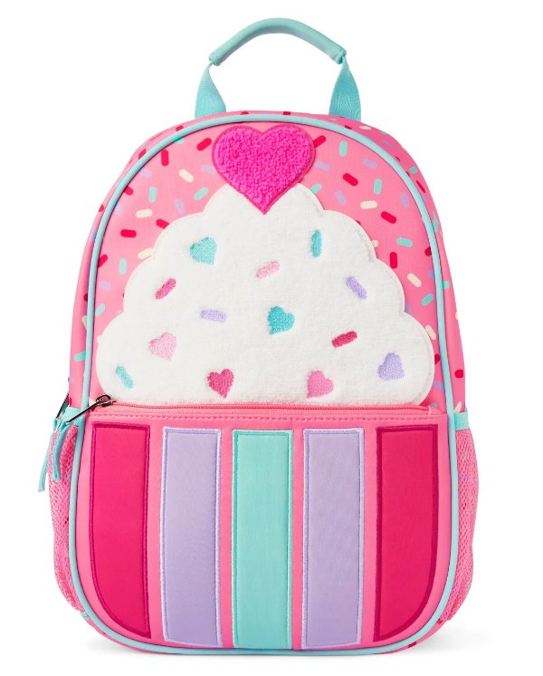 Girls Embroidered Cupcake Backpack - Uniform - multi clr