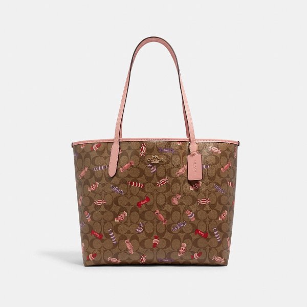 City Tote in Signature Canvas With Candy Print