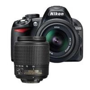 Refurbished Nikon D3100 Camera w/18-55mm & 55-200mm DX Lenses