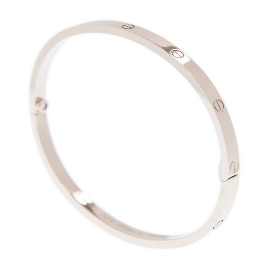 Love Ladies 18k White Gold Bracelet, SM Size 17 cm / 6.5 in