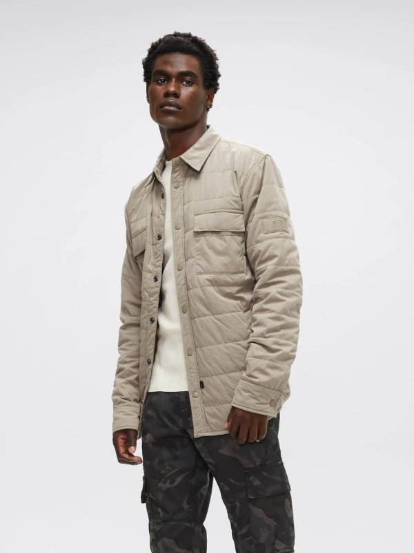 QUILTED SHIRT UTILITY JACKET