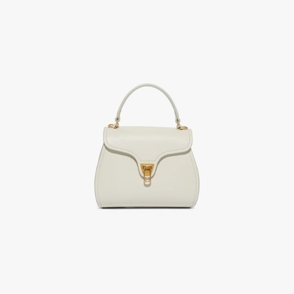 Marvin Mini in Chalk - Women's Minibag in Tumbled Leather | Coccinelle