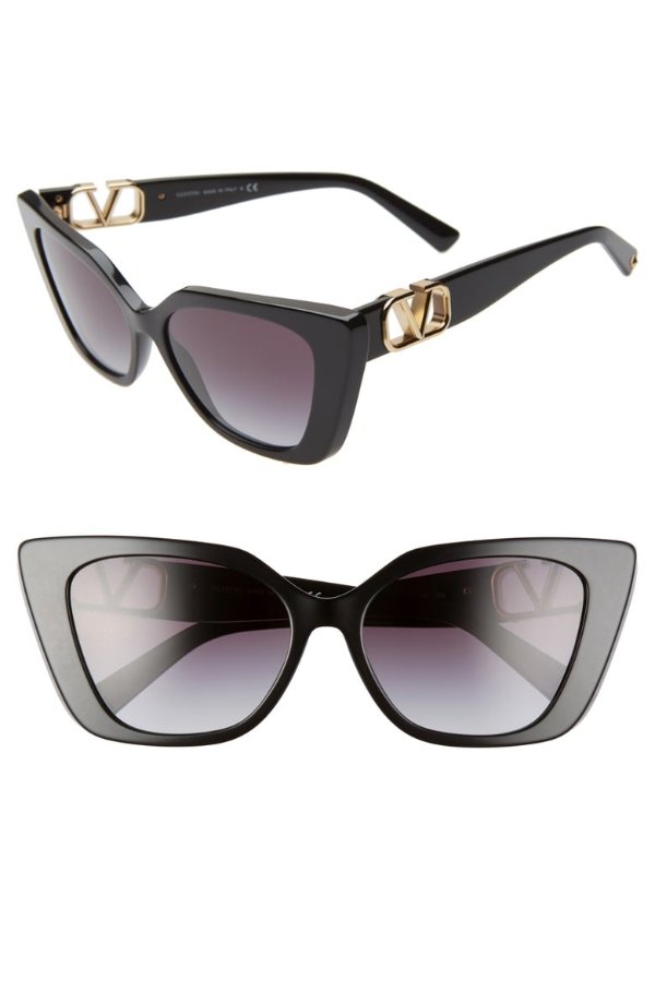 VLOGO 56mm Gradient Cat Eye Sunglasses