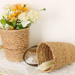 StorageWorks Water Hyacinth  , Natural, Set of 2 (one Large, one Small)