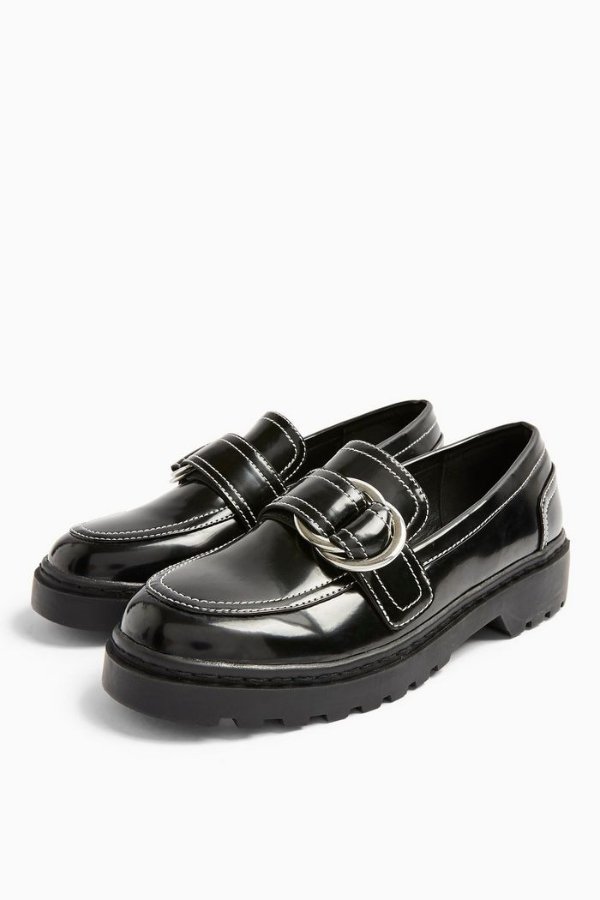 AXEL Black Chunky Buckle Shoes