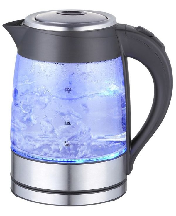 1.8Lt. Glass Body and Stainless Steel Electric Tea Kettle