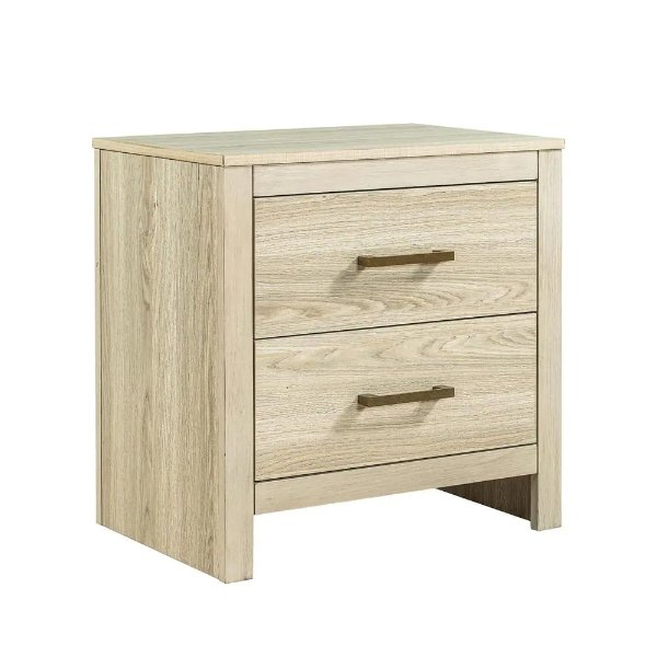 Valter 23 in. W x 16 in. D x 23.7 in. H 2-Drawer Maple Nightstand with 2-Drawers